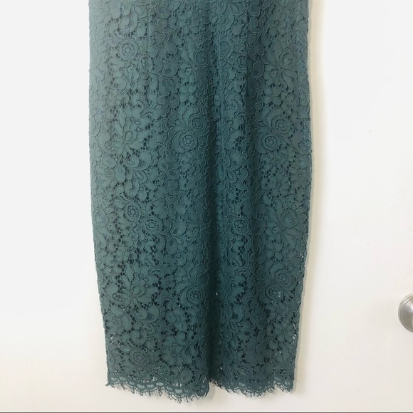 SOLD Bardot Deep Emerald Green "PARIS" Lace Overlay Dress- Size 6/S - Picture 15 of 16